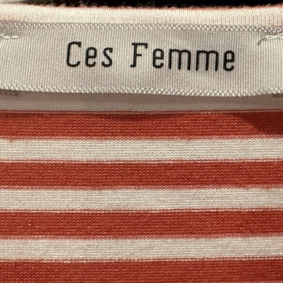 Ces Femme Red and White Striped Blouse - Picture 2 of 2